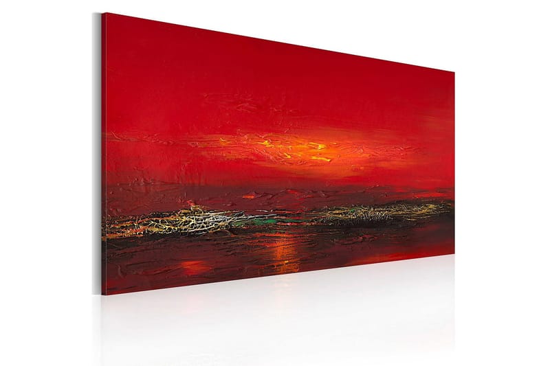 Canvastavla Röd solnedgång över havet 120x60 cm - Artgeist sp. z o. o. - Inredning - Tavlor & konst - Canvastavlor