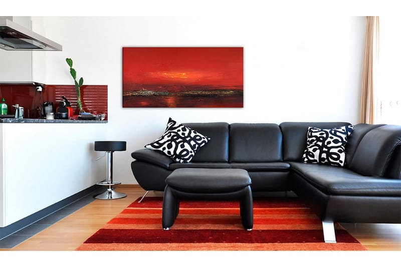Canvastavla Röd solnedgång över havet 120x60 cm - Artgeist sp. z o. o. - Inredning - Tavlor & konst - Canvastavlor