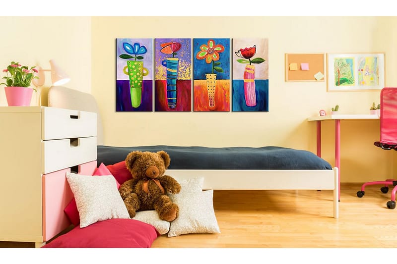 Canvastavla Regnbågsblommor 120x60 cm - Artgeist sp. z o. o. - Inredning - Tavlor & konst - Canvastavlor