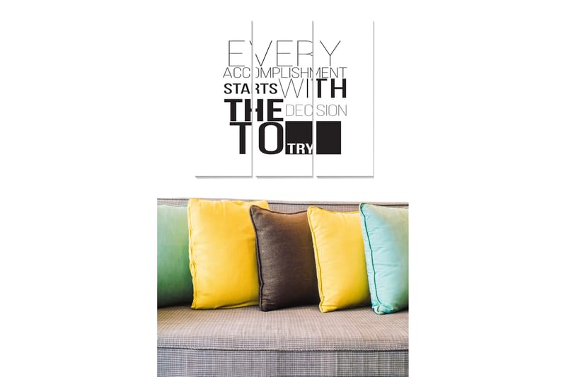 Canvastavla Sayings 3-pack Flerfärgad - 20x50 cm - Inredning - Tavlor & konst - Canvastavlor