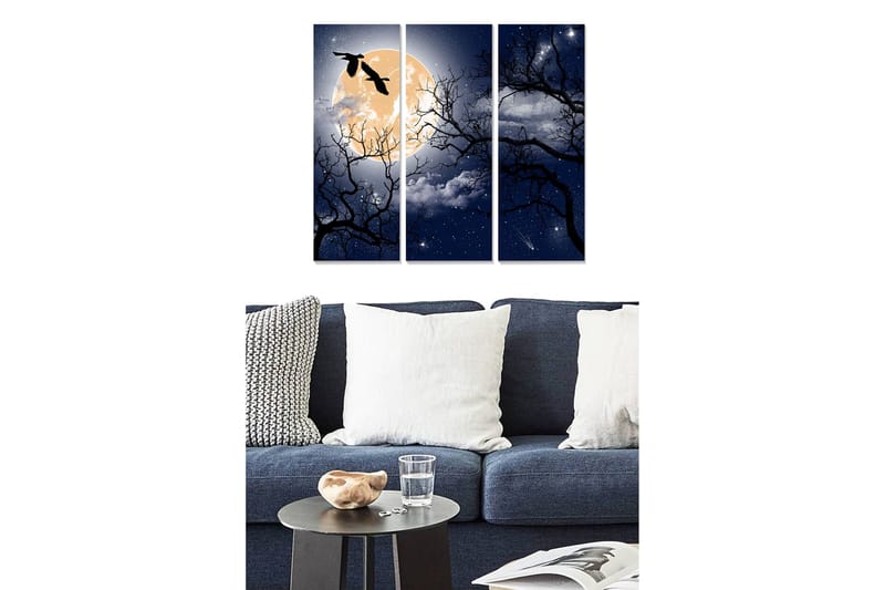 Canvastavla Scenic 3-pack Flerfärgad, 20x50 cm