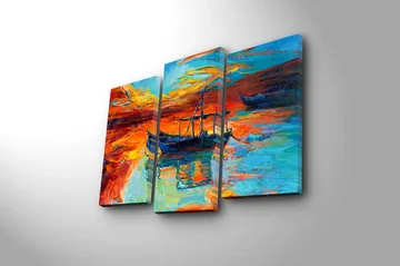 Canvastavla Scenic 3-pack Flerfärgad - 20x39 cm - Inredning - Tavlor & konst - Canvastavlor