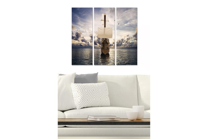 Canvastavla Scenic 3-pack Flerfärgad, 20x50 cm