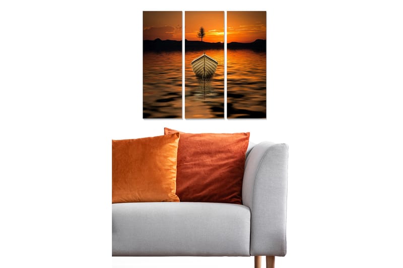Canvastavla Scenic 3-pack Flerfärgad - 20x50 cm - Inredning - Tavlor & konst - Canvastavlor