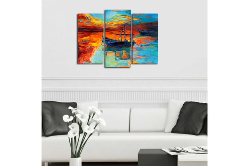 Canvastavla Scenic 3-pack Flerfärgad - 20x39 cm - Inredning - Tavlor & konst - Canvastavlor