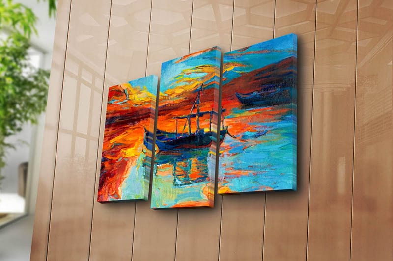 Canvastavla Scenic 3-pack Flerfärgad - 20x39 cm - Inredning - Tavlor & konst - Canvastavlor