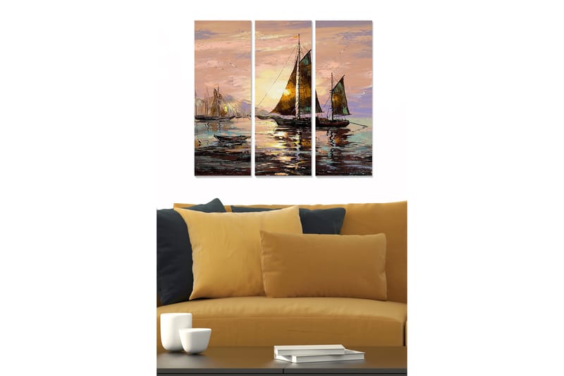Canvastavla Scenic 3-pack Flerfärgad - 20x50 cm - Inredning - Tavlor & konst - Canvastavlor