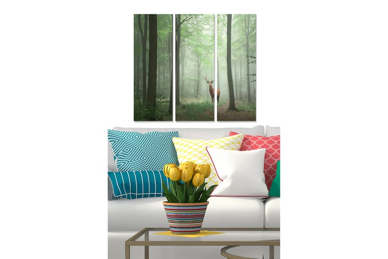 Canvastavla Scenic 3-pack Flerfärgad - 20x50 cm - Inredning - Tavlor & konst - Canvastavlor