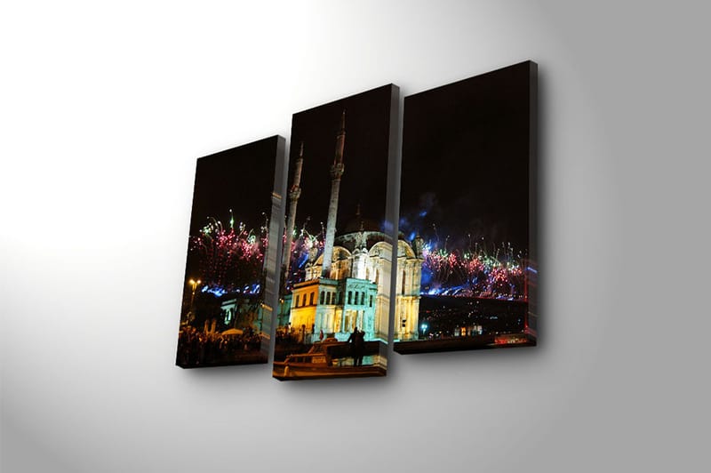 Canvastavla Scenic 3-pack Flerfärgad - 20x39 cm - Inredning - Tavlor & konst - Canvastavlor
