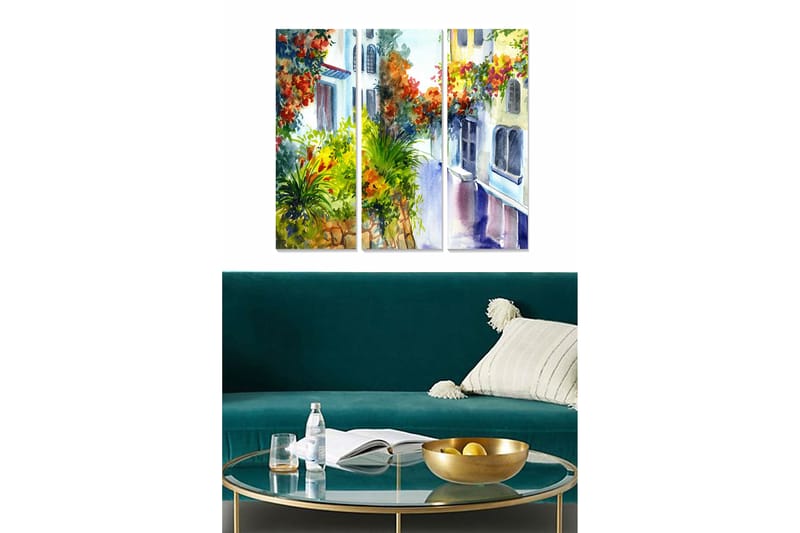 Canvastavla Scenic 3-pack Flerfärgad - 20x50 cm - Inredning - Tavlor & konst - Canvastavlor