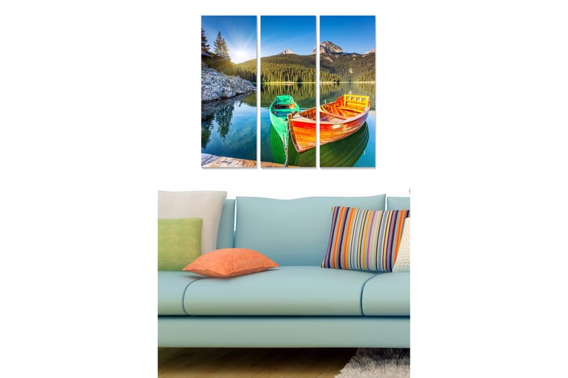 Canvastavla Scenic 3-pack Flerfärgad - 20x50 cm - Inredning - Tavlor & konst - Canvastavlor