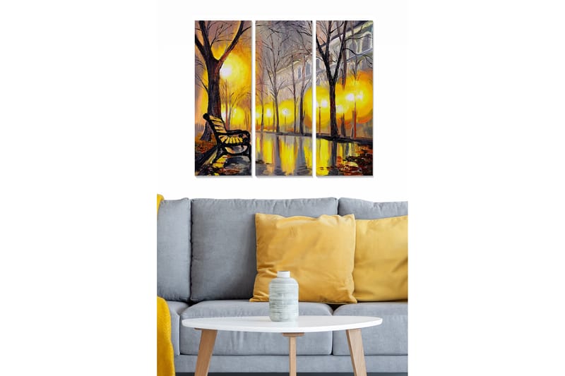 Canvastavla Scenic 3-pack Flerfärgad - 20x50 cm - Inredning - Tavlor & konst - Canvastavlor