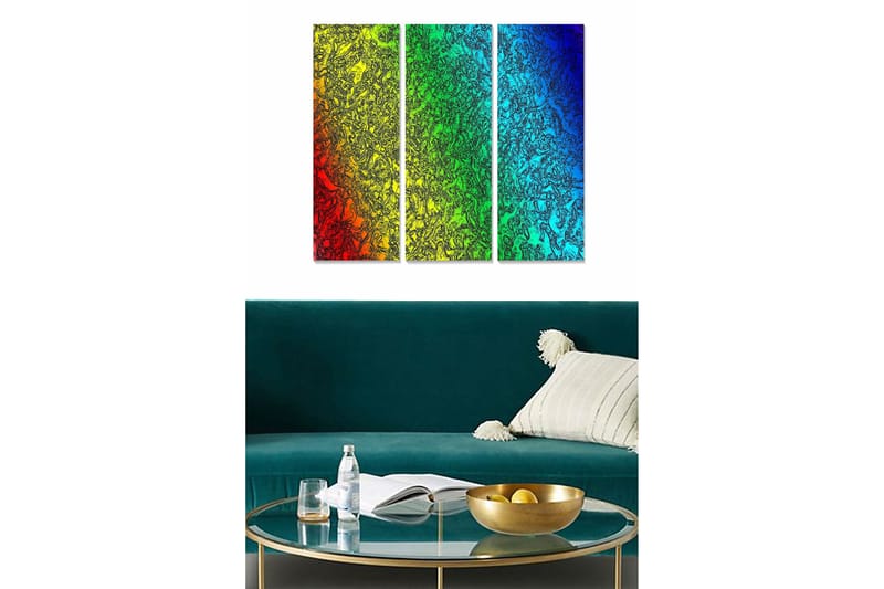 Canvastavla Scenic 3-pack Flerfärgad - 20x50 cm - Inredning - Tavlor & konst - Canvastavlor