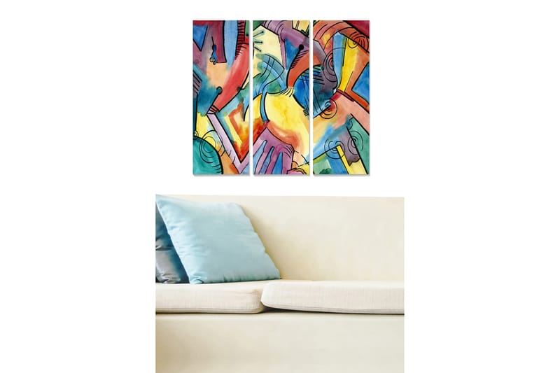 Canvastavla Scenic 3-pack Flerfärgad - 20x50 cm - Inredning - Tavlor & konst - Canvastavlor