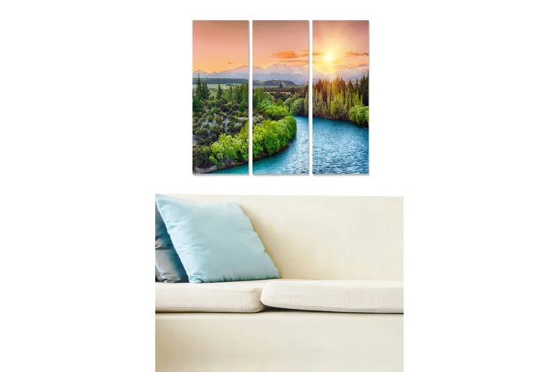 Canvastavla Scenic 3-pack Flerfärgad, 20x50 cm