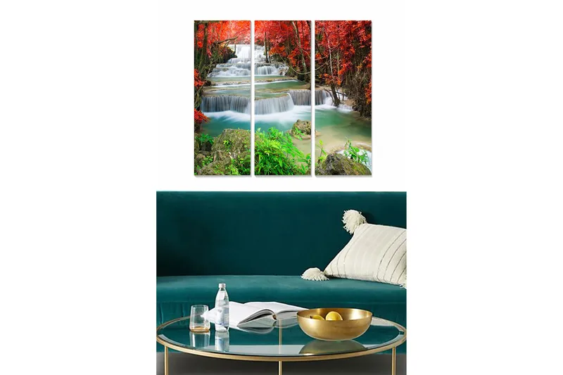 Canvastavla Scenic 3-pack Flerfärgad, 20x50 cm