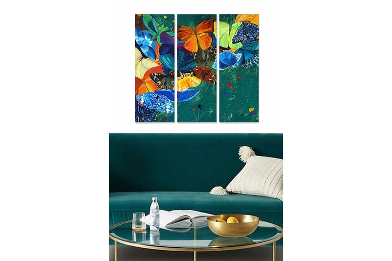 Canvastavla Scenic 3-pack Flerfärgad, 20x50 cm