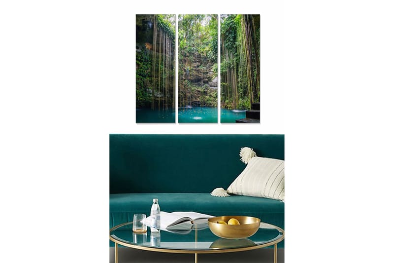 Canvastavla Scenic 3-pack Flerfärgad, 20x50 cm