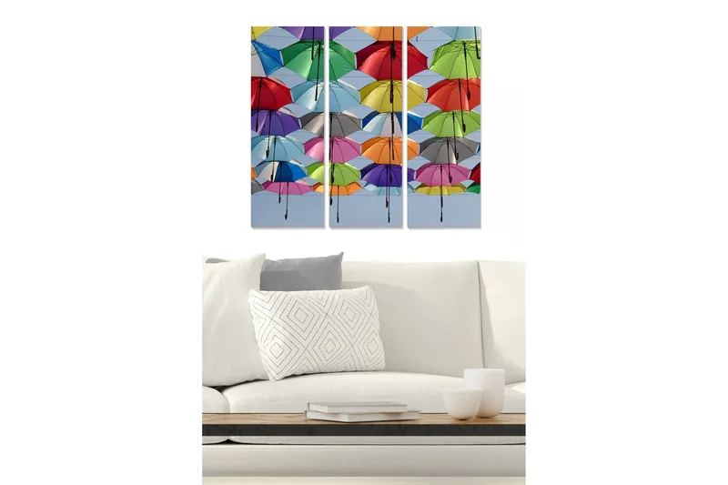 Canvastavla Scenic 3-pack Flerfärgad - 20x50 cm - Inredning - Tavlor & konst - Canvastavlor