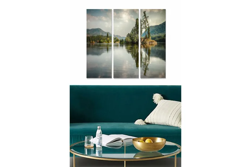 Canvastavla Scenic 3-pack Flerfärgad, 20x50 cm