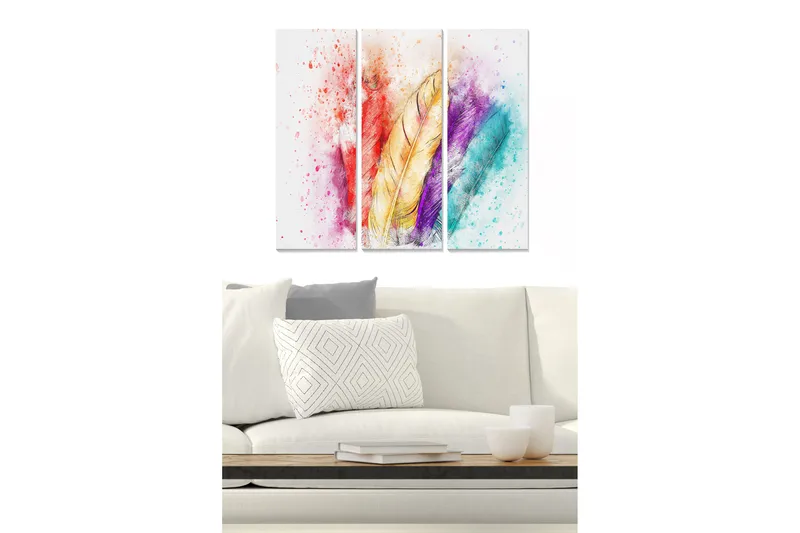 Canvastavla Scenic 3-pack Flerfärgad, 20x50 cm