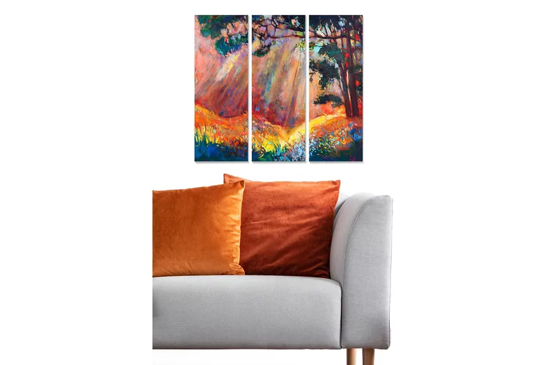 Canvastavla Scenic 3-pack Flerfärgad, 20x50 cm