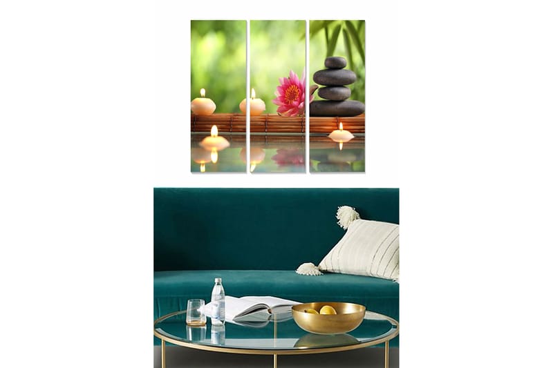 Canvastavla Scenic 3-pack Flerfärgad, 20x50 cm