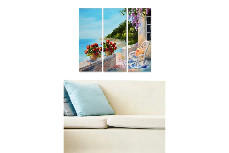 Canvastavla Scenic 3-pack Flerfärgad, 20x50 cm
