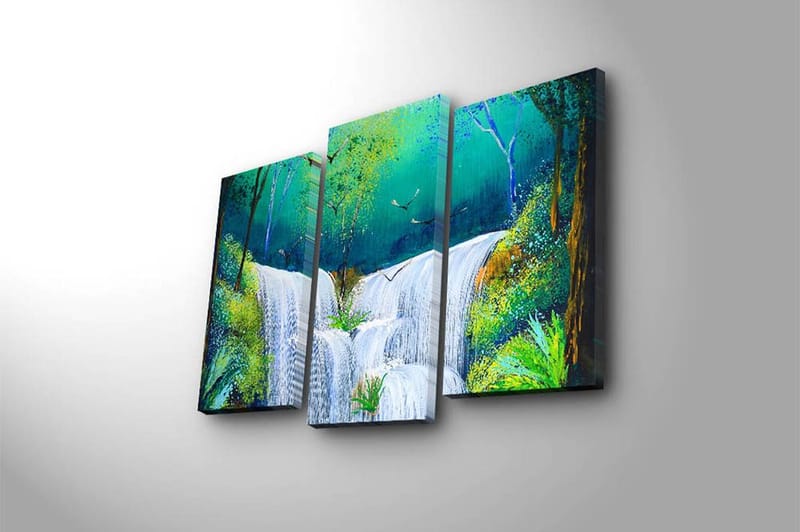 Canvastavla Scenic 3-pack Flerfärgad - 20x39 cm - Inredning - Tavlor & konst - Canvastavlor