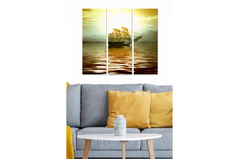 Canvastavla Scenic 3-pack Flerfärgad, 20x50 cm