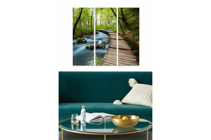 Canvastavla Scenic 3-pack Flerfärgad, 20x50 cm