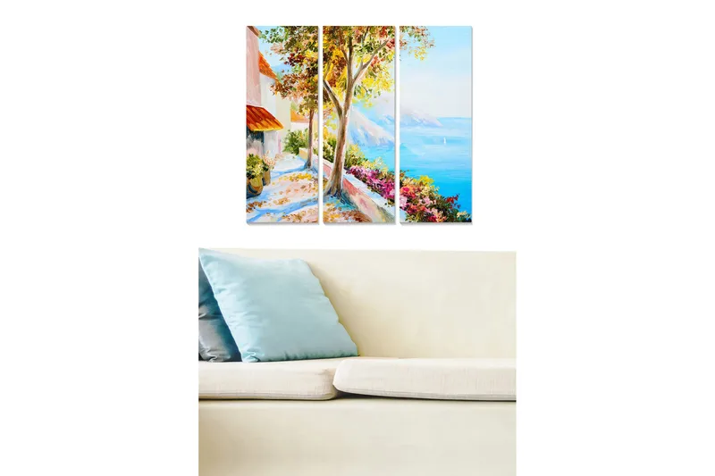 Canvastavla Scenic 3-pack Flerfärgad, 20x50 cm