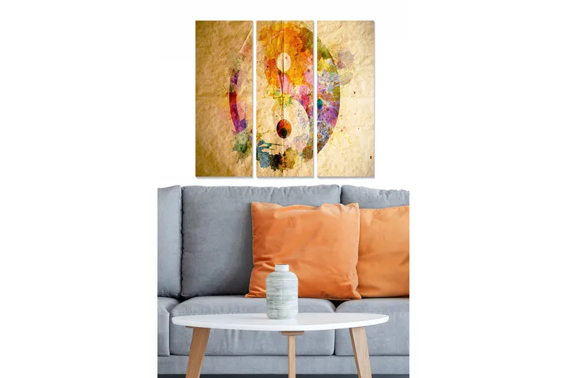 Canvastavla Signs 3-pack Flerfärgad - 20x50 cm - Inredning - Tavlor & konst - Canvastavlor