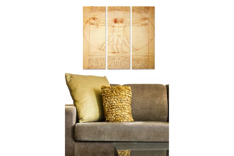 Canvastavla Spiritual 3-pack Flerfärgad, 20x50 cm