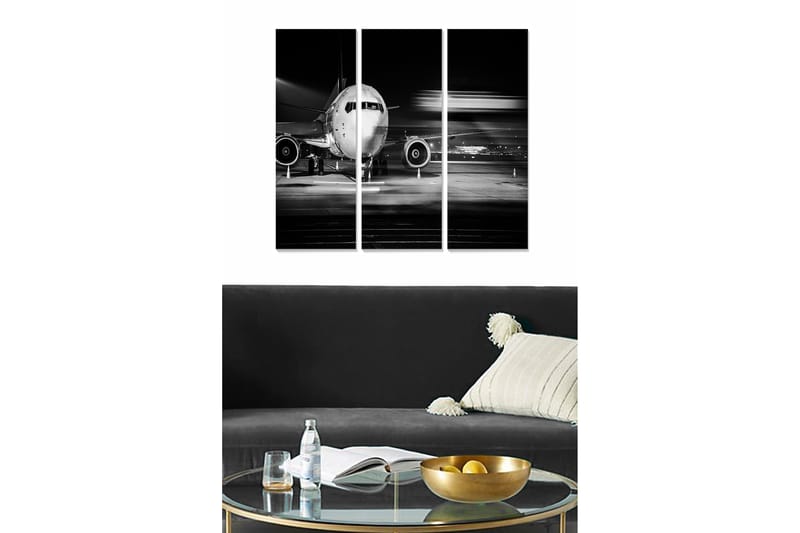 Canvastavla Transportation 3-pack Flerfärgad - 20x50 cm - Inredning - Tavlor & konst - Canvastavlor