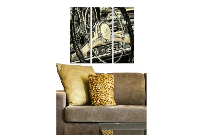 Canvastavla Transportation 3-pack Flerfärgad, 20x50 cm