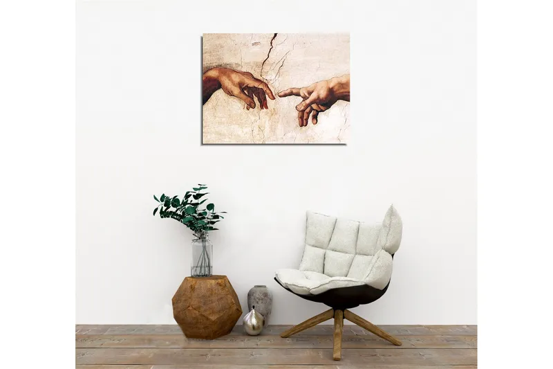 Canvastavla - Två händer som sträcker sig mot varandra - Hudfärg / Beige / Vit - Inredning - Tavlor & konst - Canvastavlor