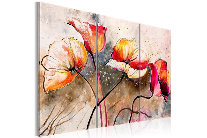Canvastavla Vallmor piskade av vinden 120x80 cm - Artgeist sp. z o. o. - Inredning - Tavlor & konst - Canvastavlor