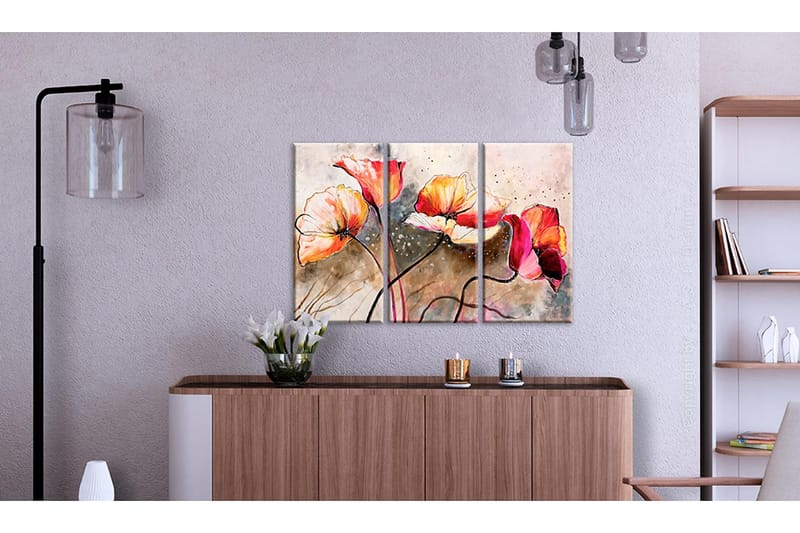 Canvastavla Vallmor piskade av vinden 120x80 cm - Artgeist sp. z o. o. - Inredning - Tavlor & konst - Canvastavlor