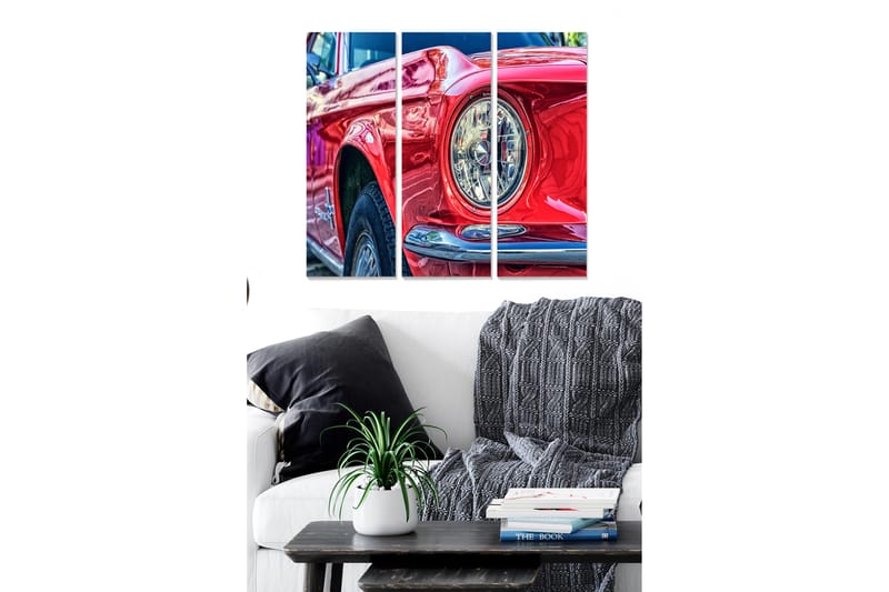 Canvastavla Vehicle 3-pack Flerfärgad - 20x50 cm - Inredning - Tavlor & konst - Canvastavlor