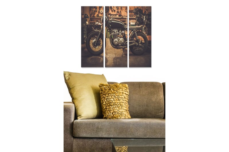 Canvastavla Vehicle 3-pack Flerfärgad, 20x50 cm