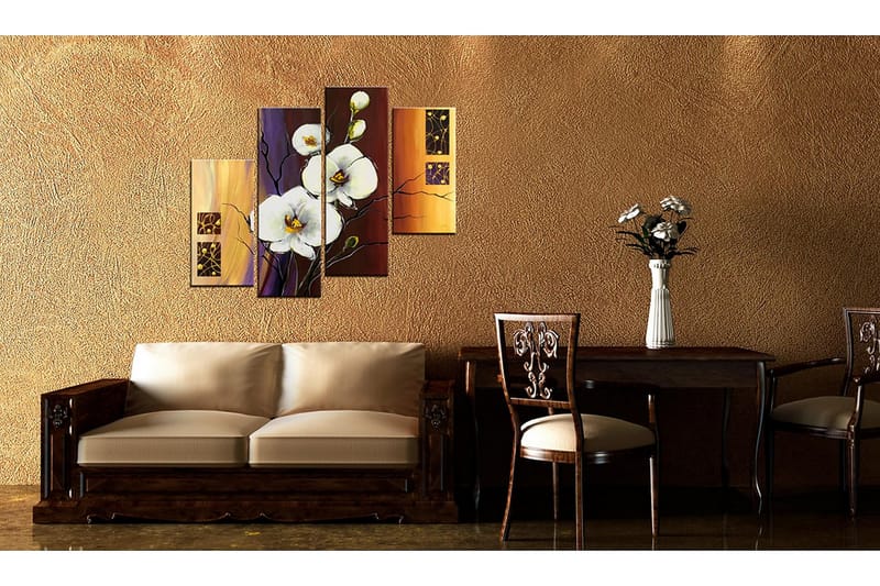 Canvastavla Vit orkidé 120x100 cm - Artgeist sp. z o. o. - Inredning - Tavlor & konst - Canvastavlor