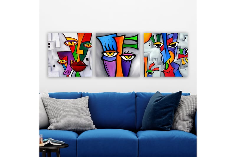 Canvastavla VP Italy 3-pack Flerfärgad - 30x30 cm - Inredning - Tavlor & konst - Canvastavlor