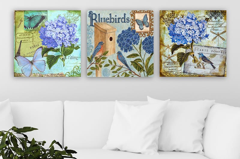 Canvastavla VP Italy 3-pack Flerfärgad - 30x30 cm - Inredning - Tavlor & konst - Canvastavlor