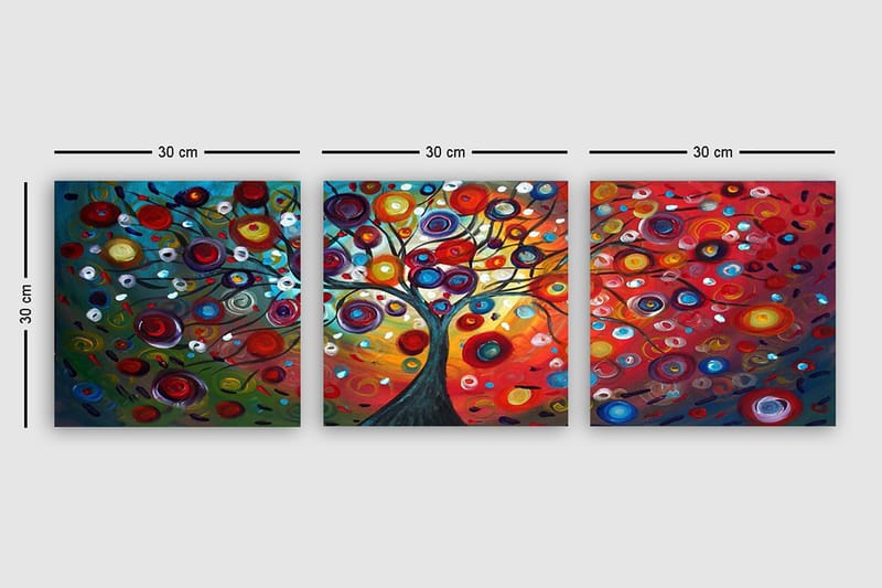 Canvastavla VP Italy 3-pack Flerfärgad - 30x30 cm - Inredning - Tavlor & konst - Canvastavlor