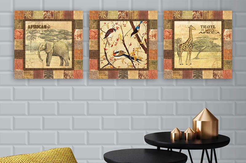 Canvastavla VP Italy 3-pack Flerfärgad - 30x30 cm - Inredning - Tavlor & konst - Canvastavlor