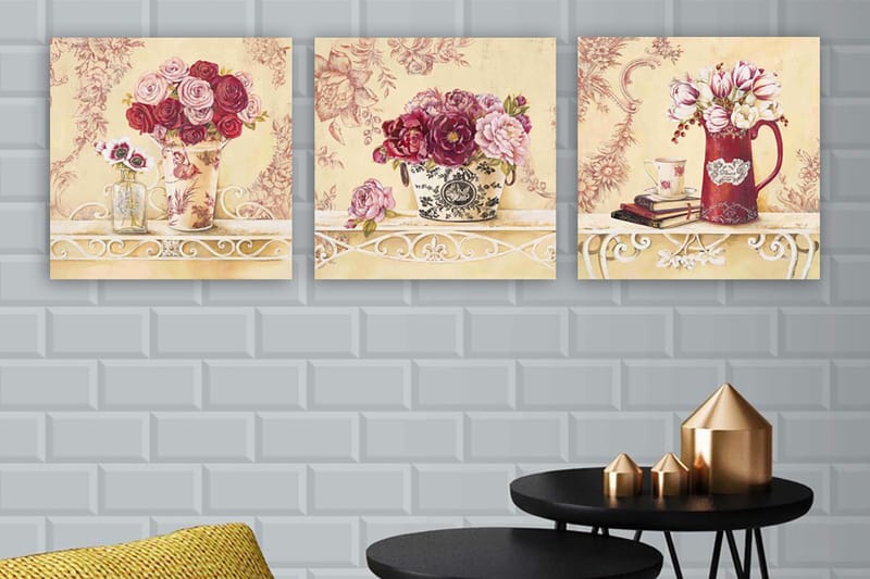 Canvastavla VP Italy 3-pack Flerfärgad - 30x30 cm - Inredning - Tavlor & konst - Canvastavlor