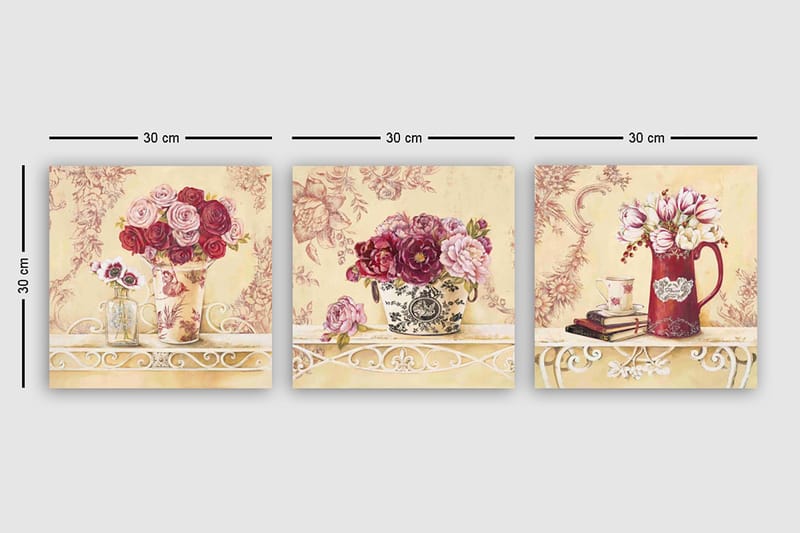 Canvastavla VP Italy 3-pack Flerfärgad - 30x30 cm - Inredning - Tavlor & konst - Canvastavlor
