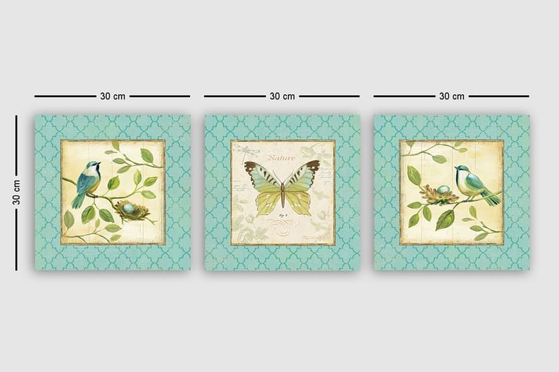 Canvastavla VP Italy 3-pack Flerfärgad - 30x30 cm - Inredning - Tavlor & konst - Canvastavlor
