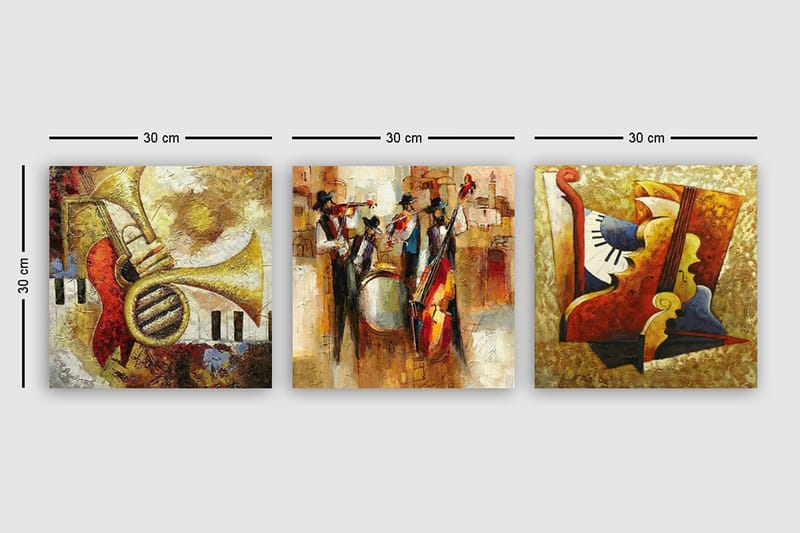 Canvastavla VP Italy 3-pack Flerfärgad - 30x30 cm - Inredning - Tavlor & konst - Canvastavlor